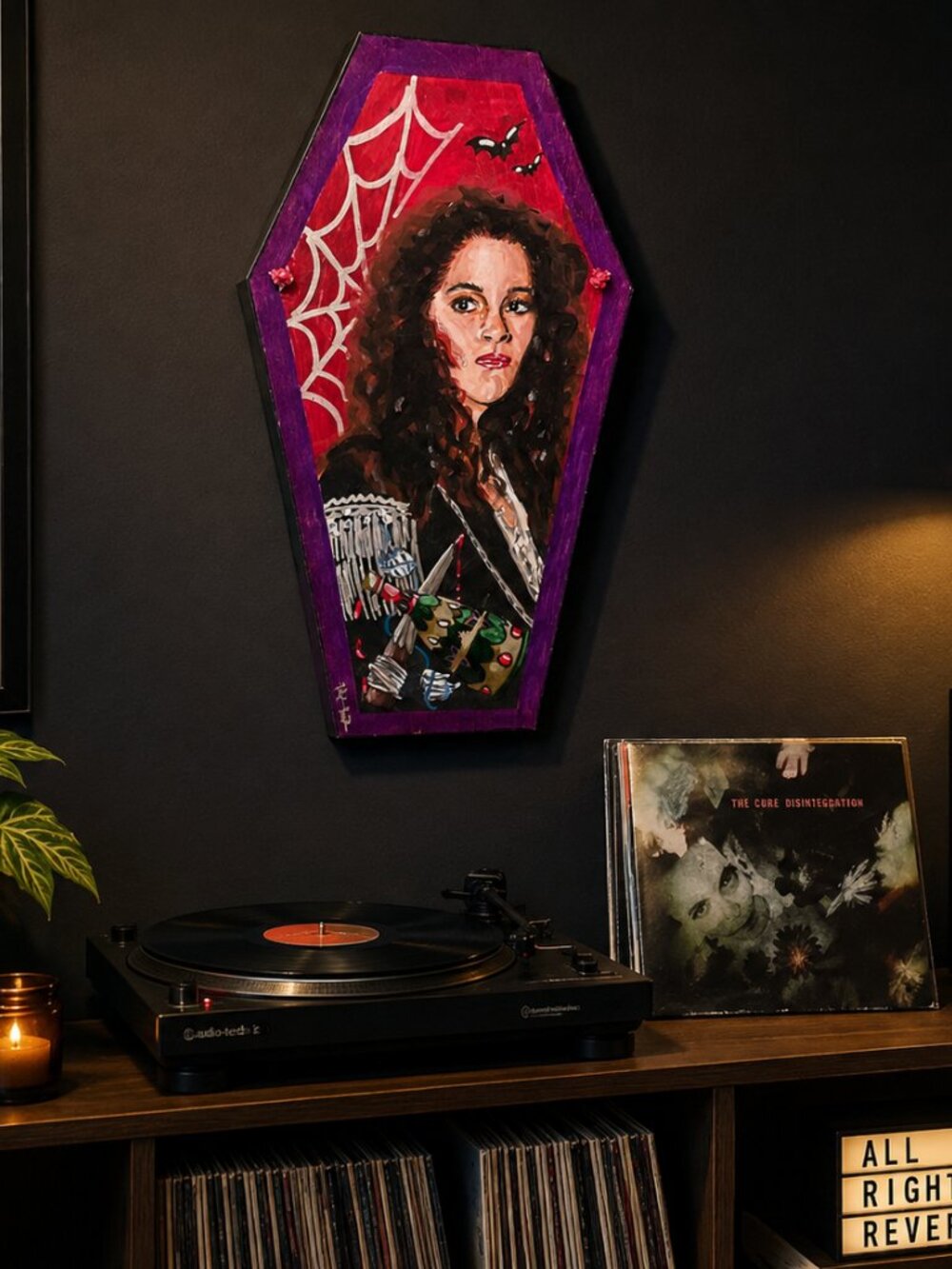 Star Jami Gertz The Lost Boys Vampire Coffin Painting Gothic Horror Wall Art